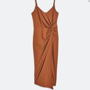 Nine Britton Asymmetrical Brown Dress